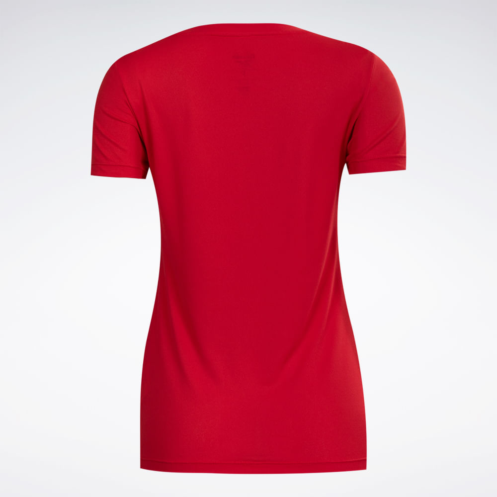 Camiseta Reebok Utility Feminina – vermelho – foto 2
