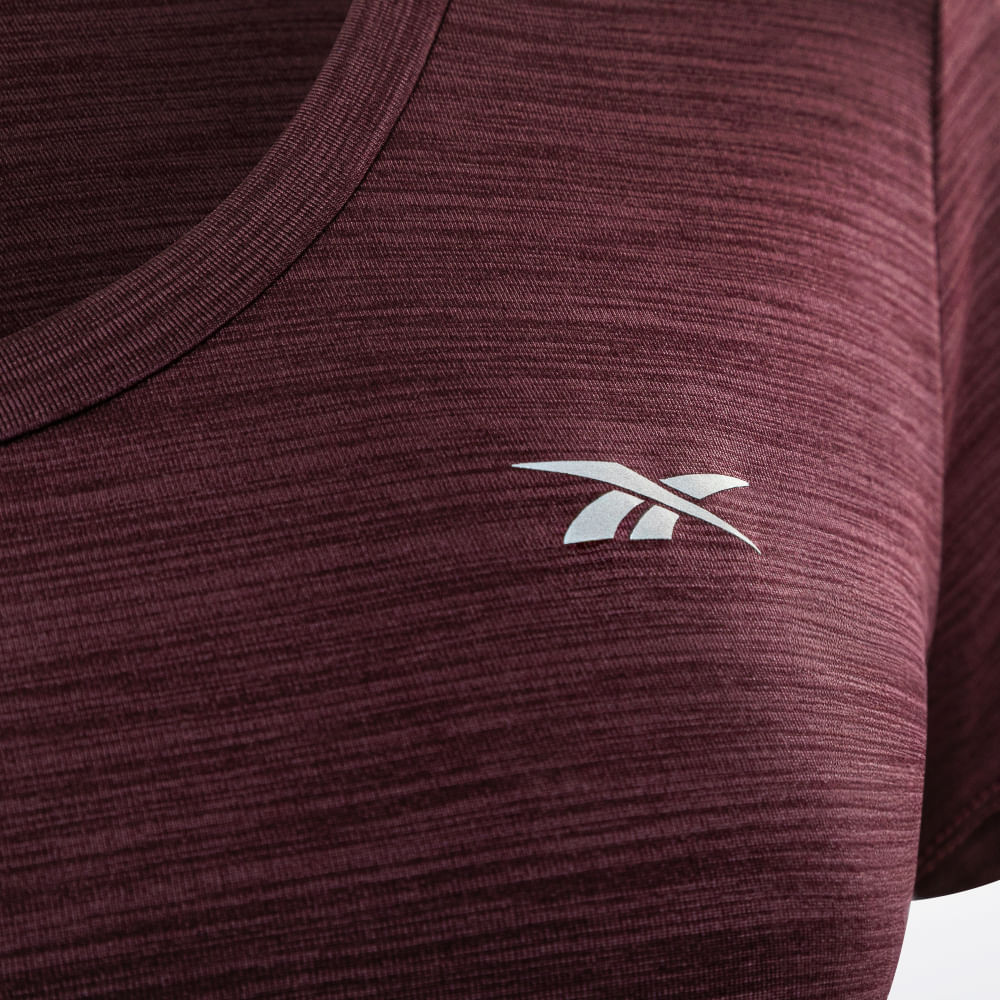 Camiseta Reebok Race Feminina – Vinho – foto 3
