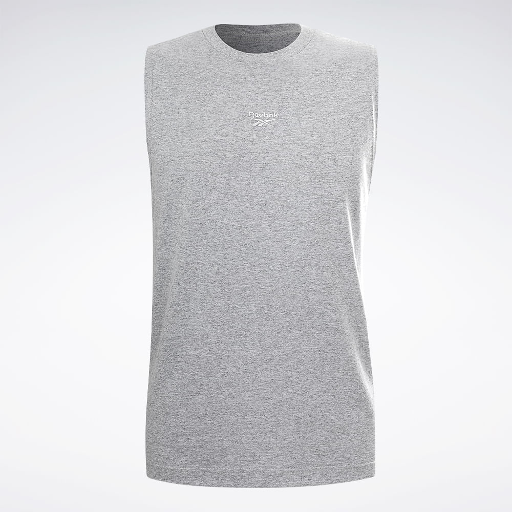 Regata Reebok Logo Masculina – Cinza mescla – foto 1