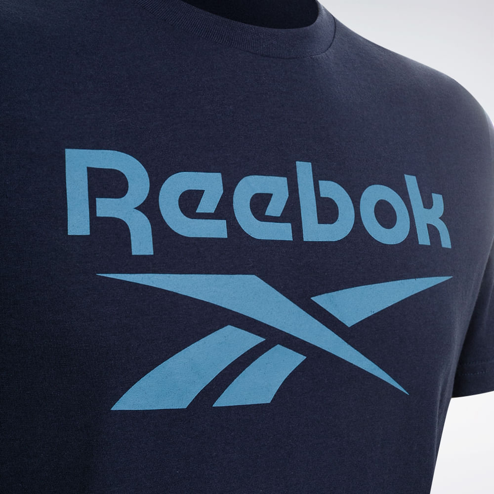 Camiseta Reebok Oportunity Logo Masculina – Marinho – foto 3