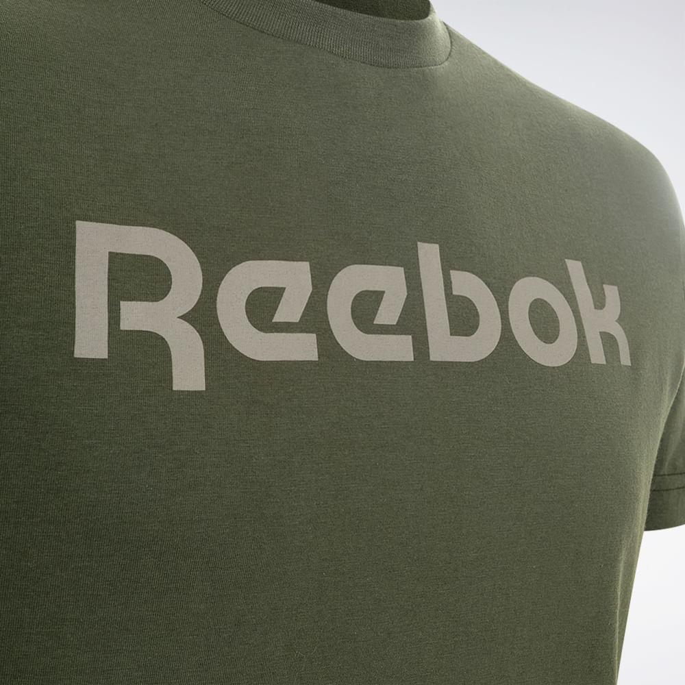 Camiseta Reebok Oportunity Linear Masculina – verde – foto 3