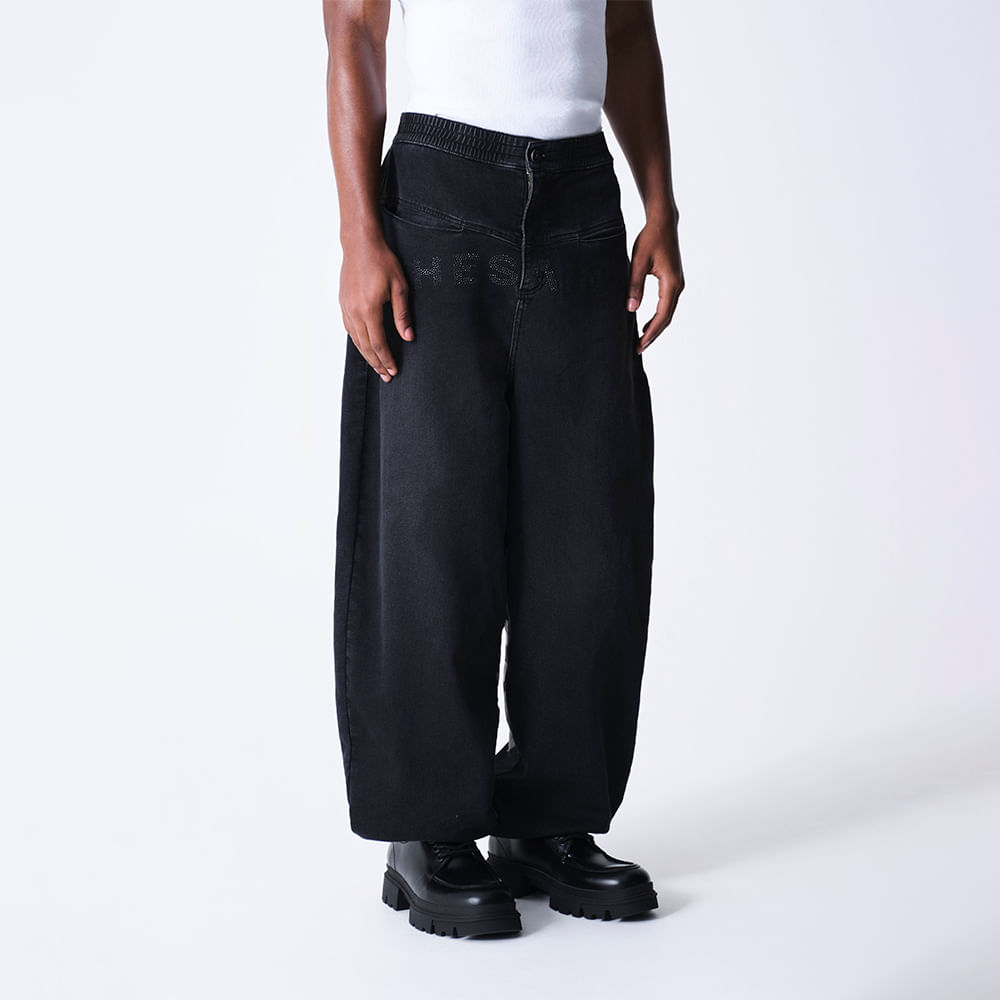 Calça Reebok & Thesaint Pants Brand Masculina – preto – foto 2
