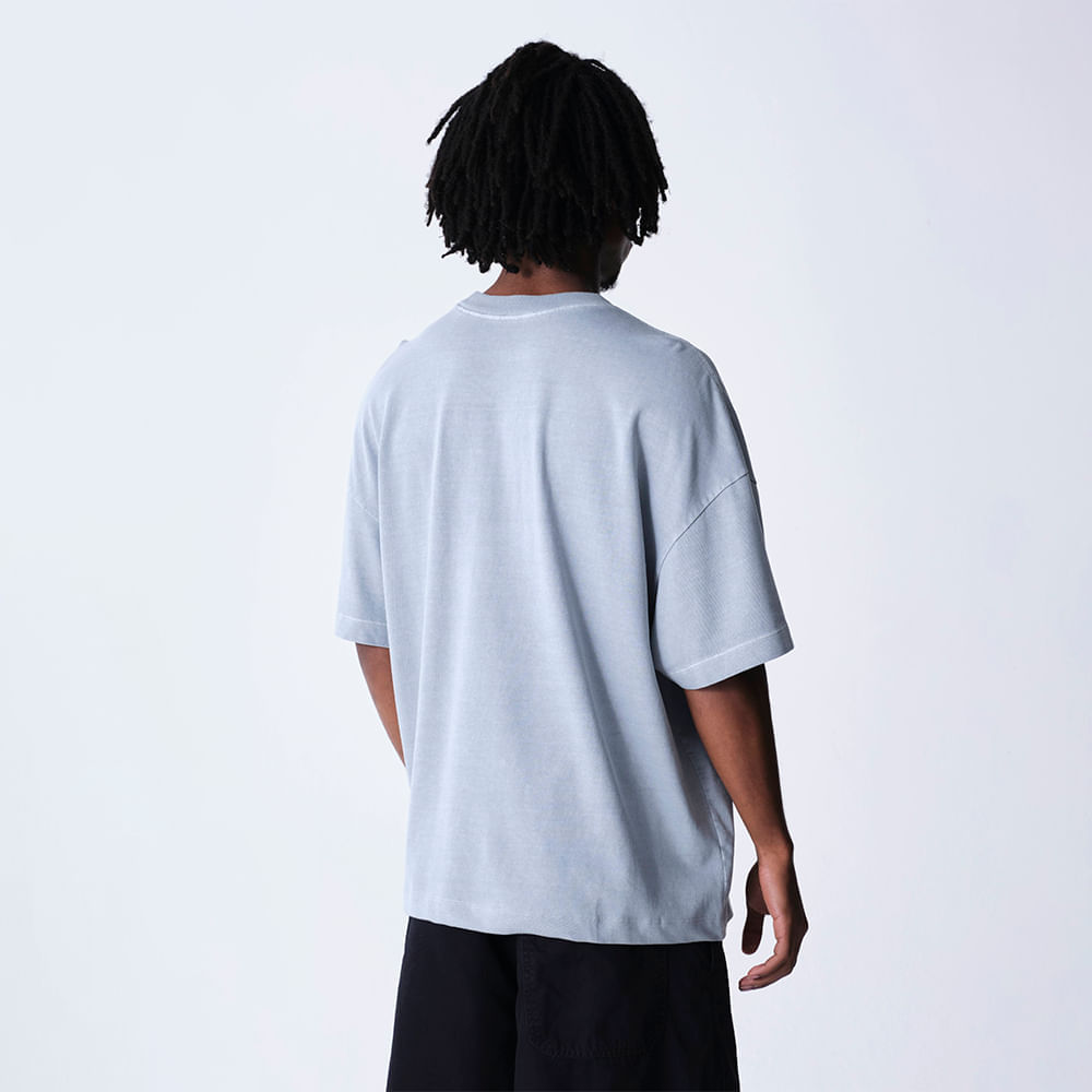 Camiseta Reebok & Thesaint T-Shirt Wide Boxy Brand Masculina – cinza – foto 2