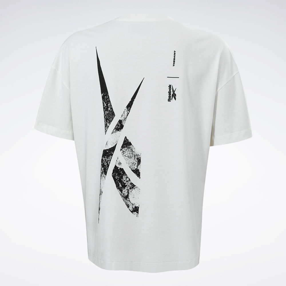 Camiseta Reebok & Thesaint T-shirt Oversized Layers Masculina – Off White – foto 5
