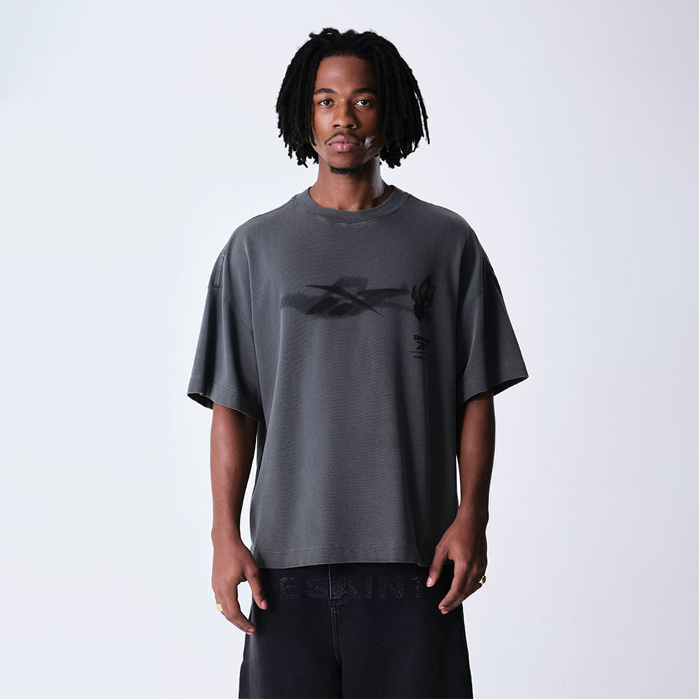 Camiseta Reebok & Thesaint Wide Boxy Shadow Masculina – preto – foto 1