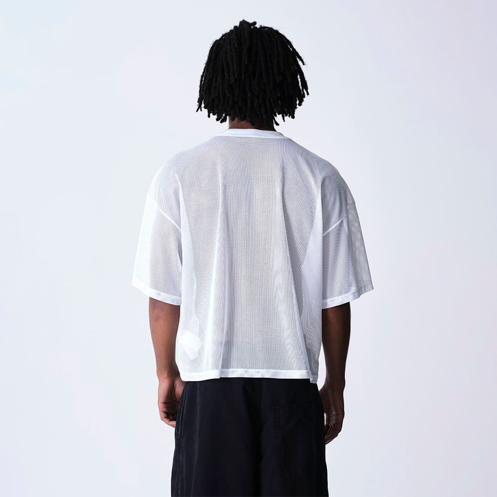 Camiseta Reebok & Thesaint T-Shirt Wide Boxy Swish Masculina – Off White – foto 3