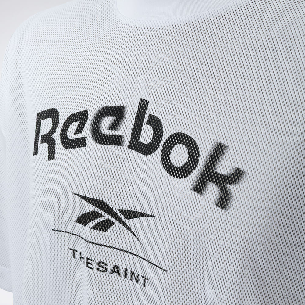 Camiseta Reebok & Thesaint T-Shirt Wide Boxy Swish Masculina – Off White – foto 5