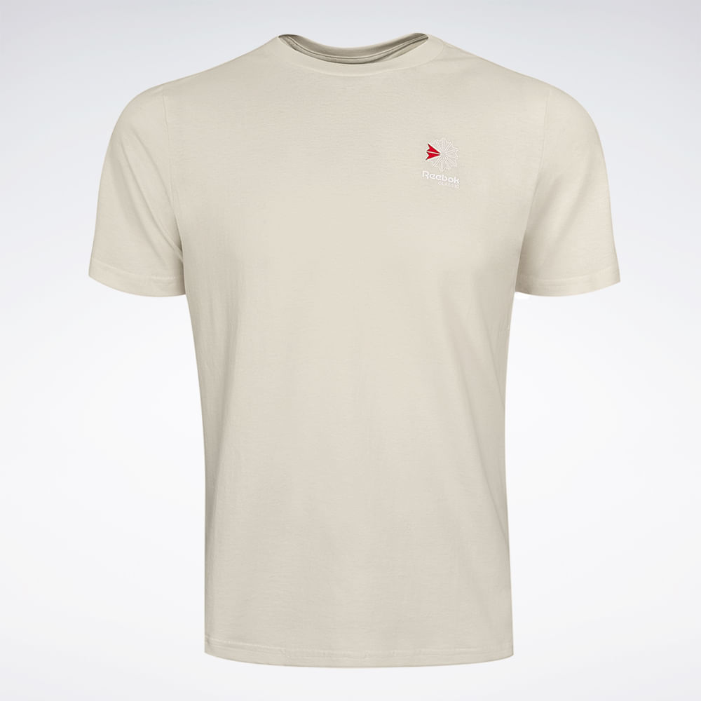 Camiseta Reebok Small Star Crest Masculina – bege – foto 1