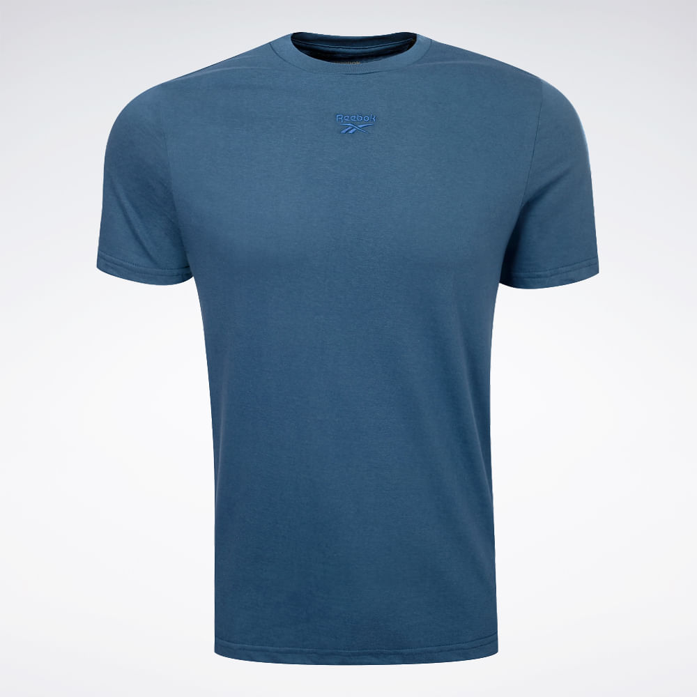 Camiseta Reebok Small Logo Masculina – Marinho – foto 1