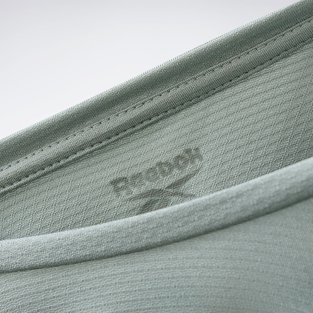 Camiseta Reebok Basic RN Masculina – Verde acinzentado – foto 3