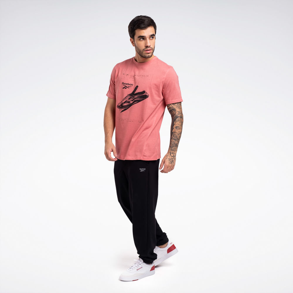 Camiseta Reebok Estampada Manga Curta Masculina – vermelho – foto 1