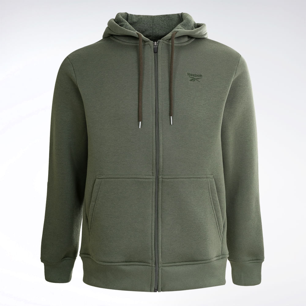 Jaqueta Reebok M CL Logo Hooded JKT Masculina – verde – foto 1