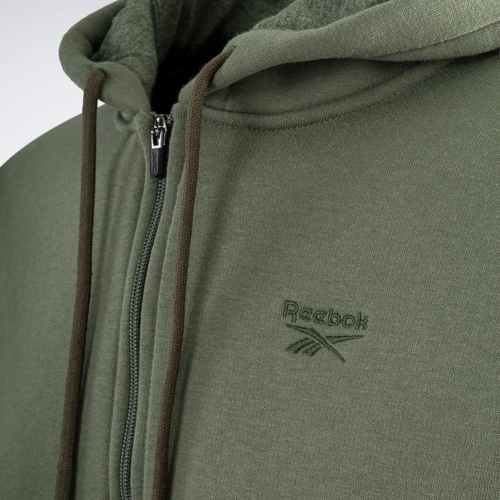 Jaqueta Reebok M CL Logo Hooded JKT Masculina – verde – foto 3