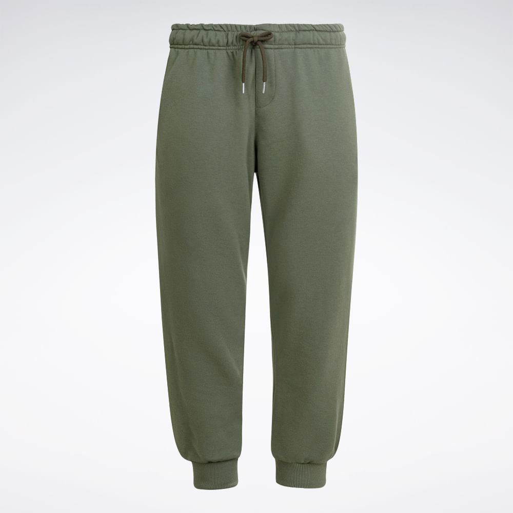 Calça Reebok M CL Logo Pants Masculina – verde – foto 1
