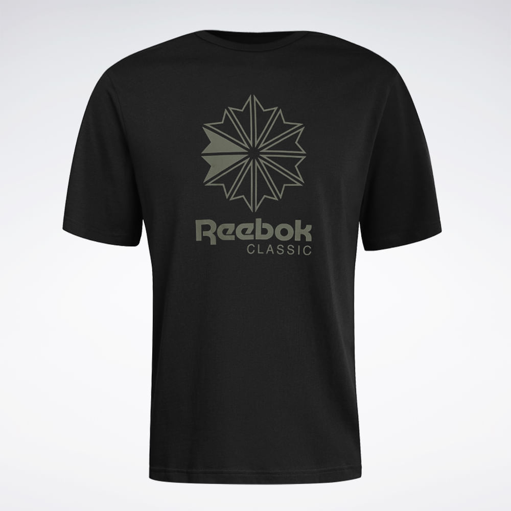 Camiseta Reebok Basic Star Crest Masculina – preto – foto 1