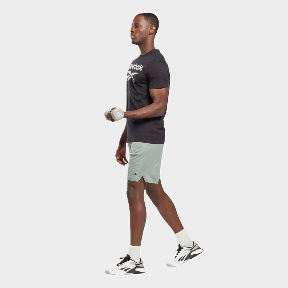 Short Reebok Com Knit Masculino – Verde Claro – foto 6