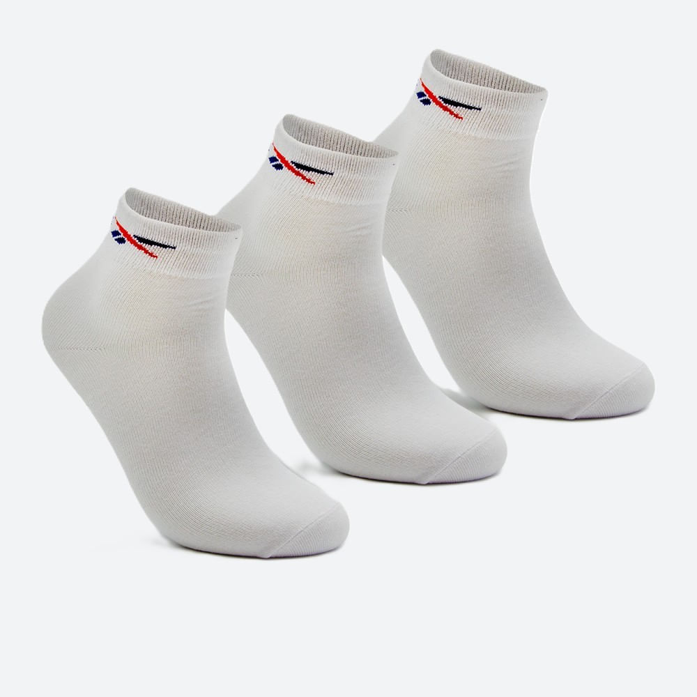 Kit Meias Reebok Cano Médio Liso Unissex – branco – foto 1