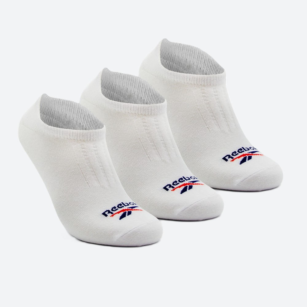 Kit 3 Meias Reebok Liso Invisível Unissex – branco – foto 1