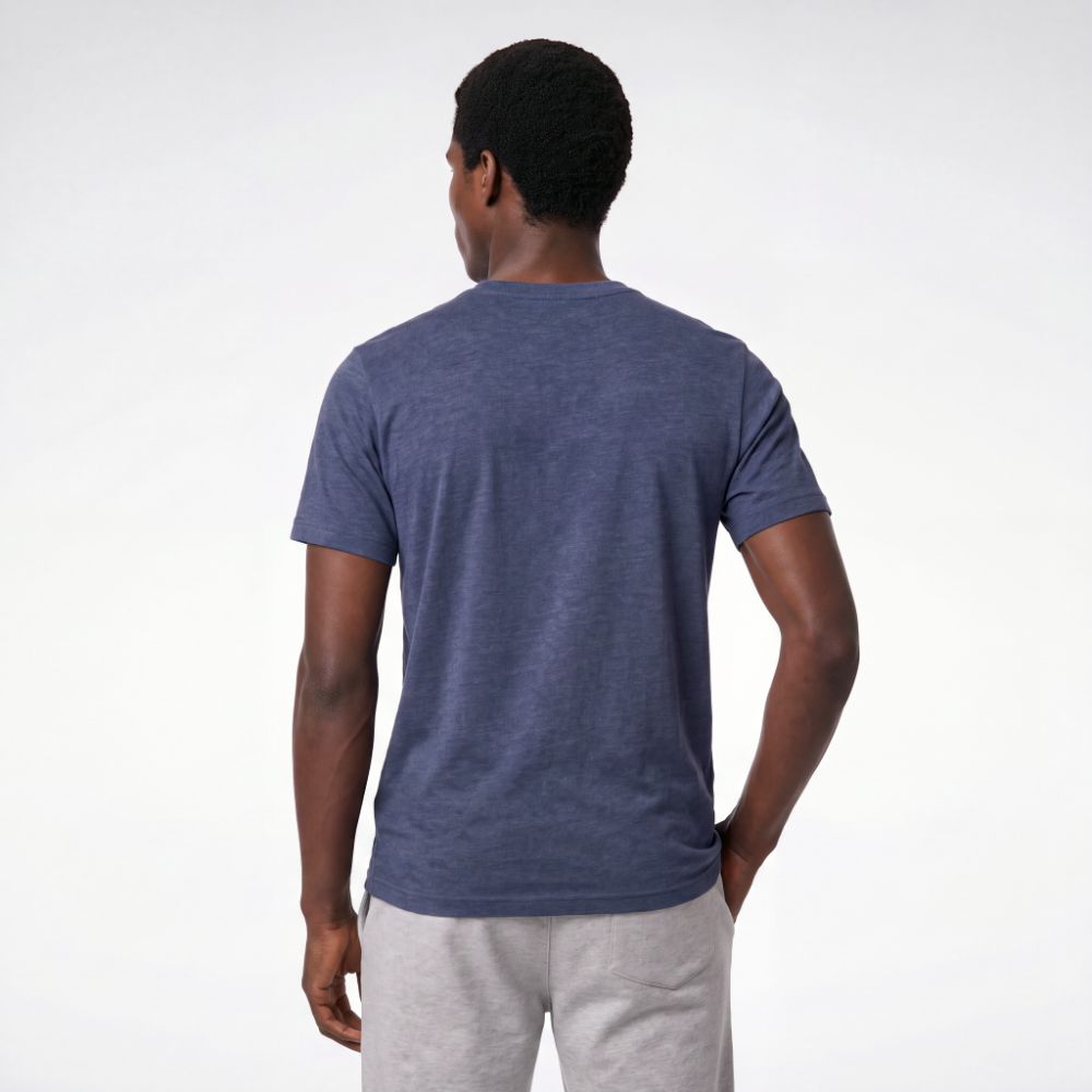Camiseta Reebok Basic Linear Masculina – Marinho – foto 2