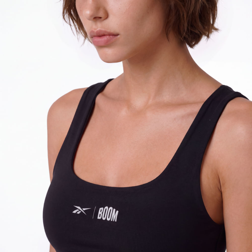 Top Reebok Boom Curto Feminino – preto – foto 2