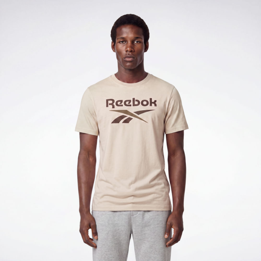 Camiseta Reebok Basic Logo Masculina – Off White – foto 1
