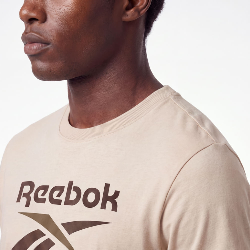 Camiseta Reebok Basic Logo Masculina – Off White – foto 2